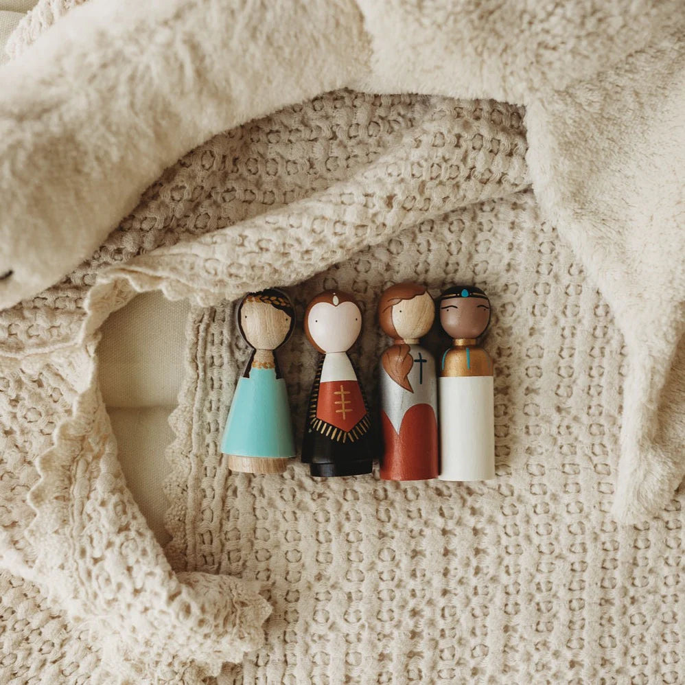 Women in Power, 3.5" Set of Four Wooden Peg Dolls Goose Grease
