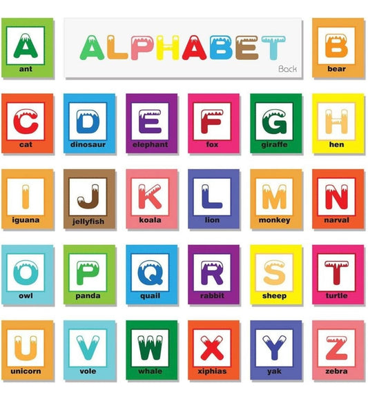 Zoo Series 26pcs Soft Alphabet Cards with Cloth Bag for Over 0 Years